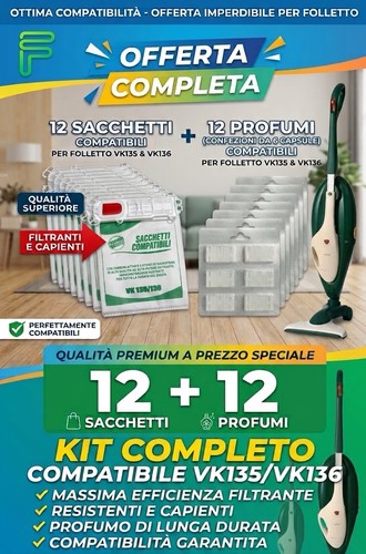 Sacchetti folletto vk135 vk136 - sacchetti,