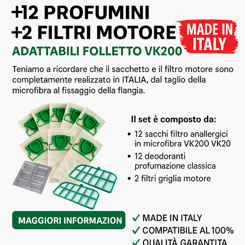 Folletto vk200 220s sacchi - folletto, 12