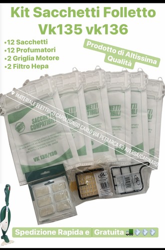 Sacchetti folletto vk135 136 - sacchetti,